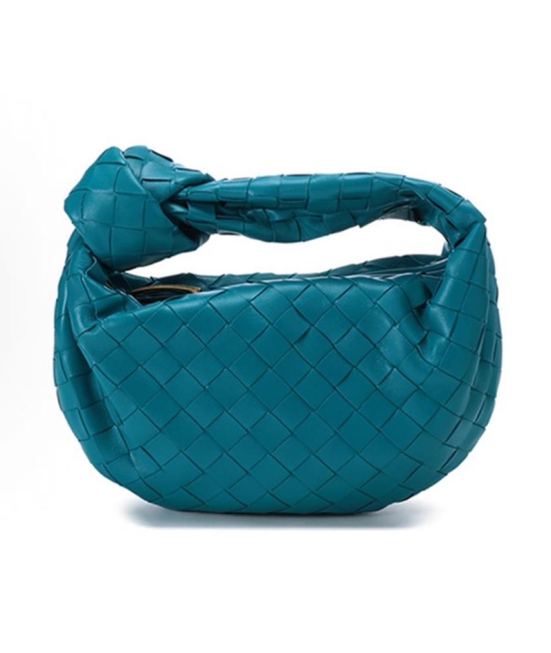 BOTTEGA VENETA Синяя кожаная сумка с короткими ручками, фото 6
