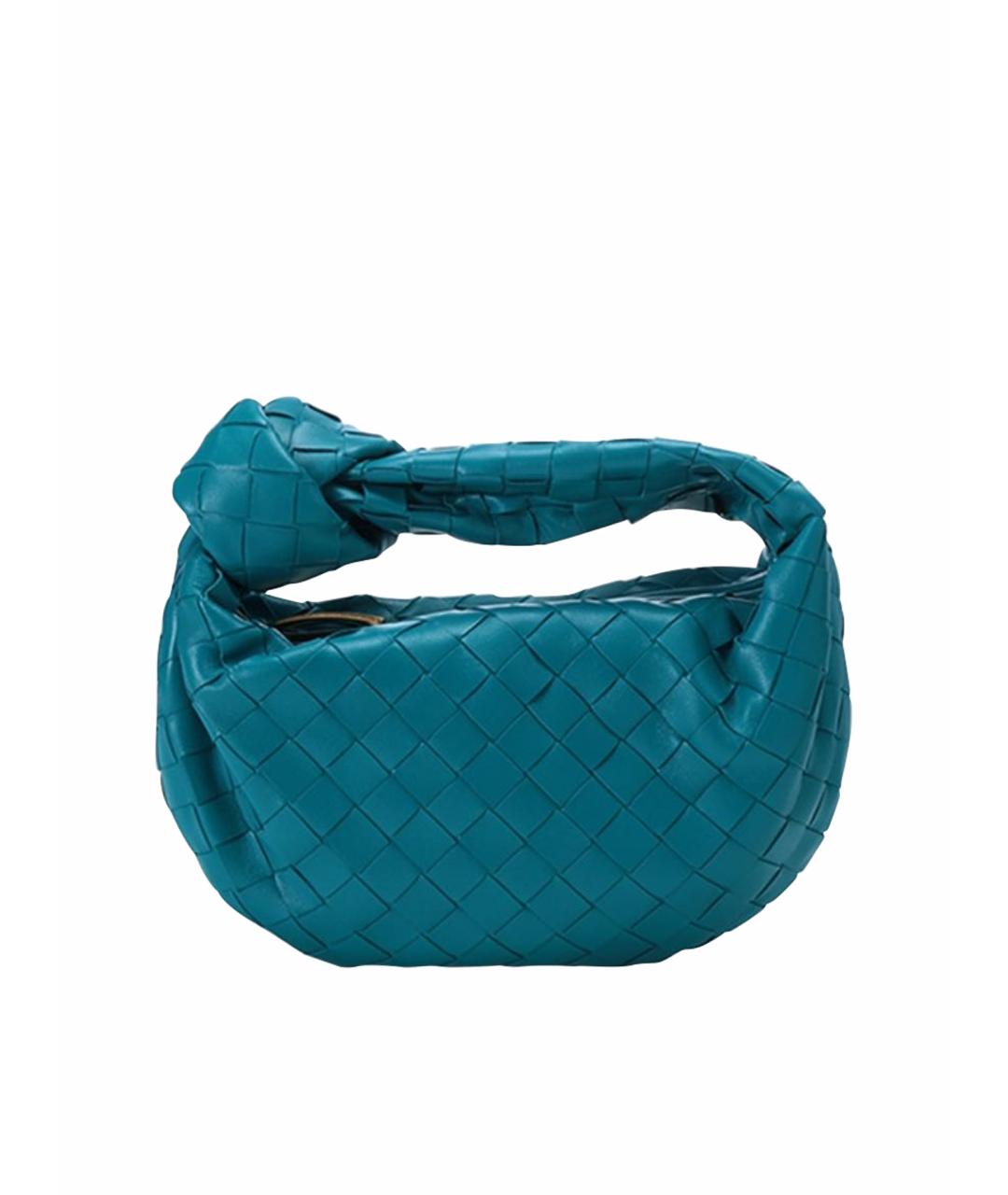 BOTTEGA VENETA Синяя кожаная сумка с короткими ручками, фото 1