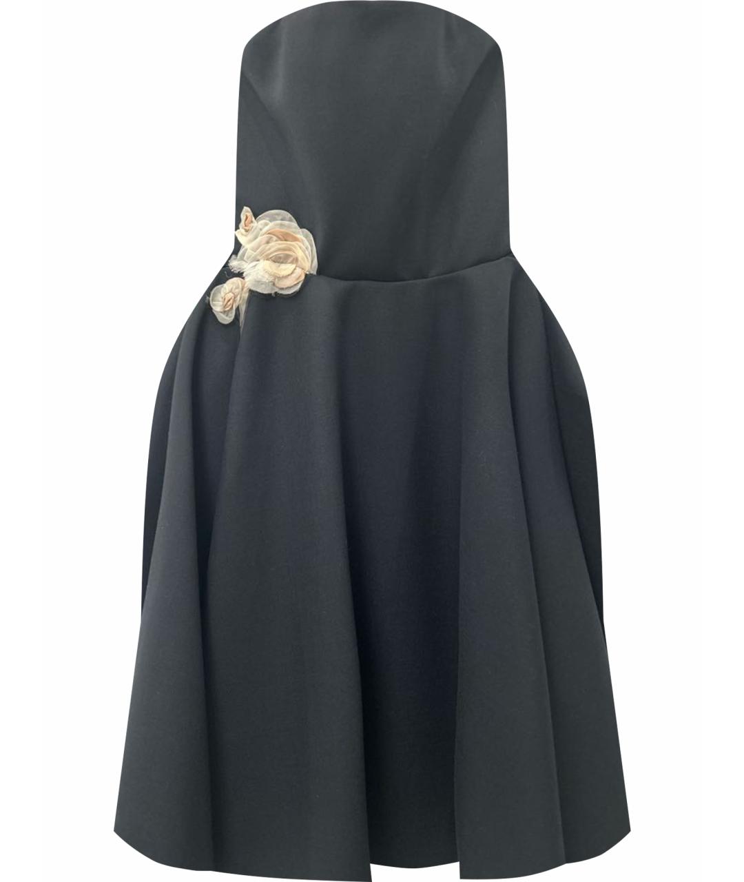 LANVIN Темно-синее полиэстеровое вечернее платье, фото 1