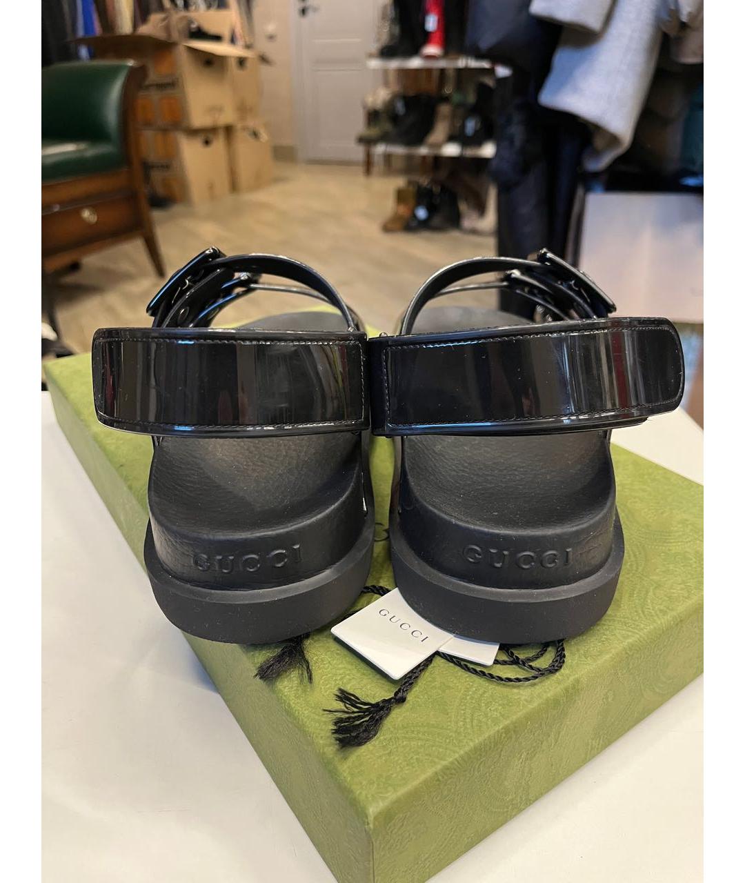 GUCCI Черные сандалии, фото 8