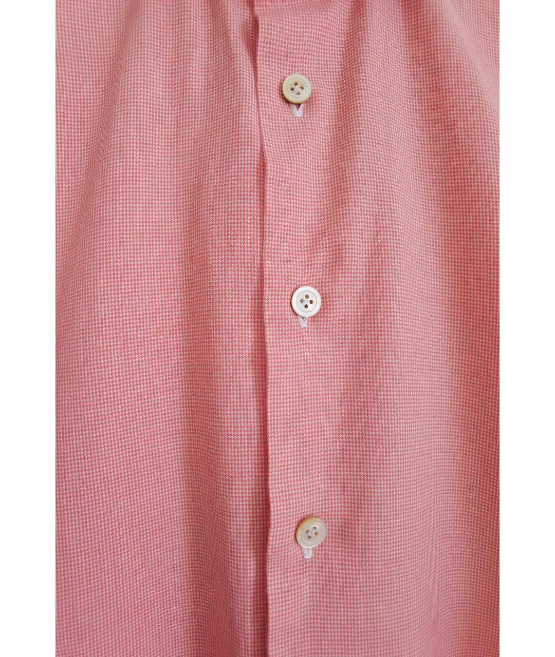 KITON Коралловая хлопковая классическая рубашка, фото 4