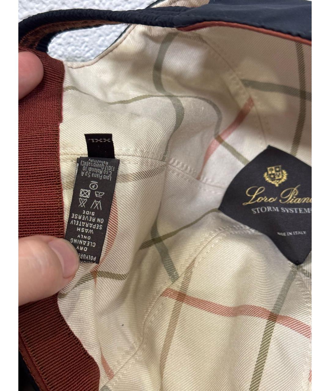 LORO PIANA Темно-синяя кепка/бейсболка, фото 5