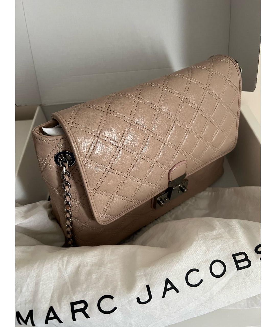 MARC JACOBS Бежевая кожаная сумка через плечо, фото 5