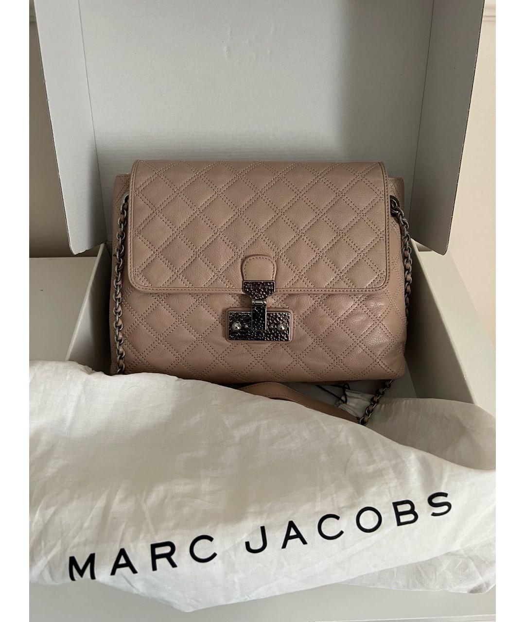 MARC JACOBS Бежевая кожаная сумка через плечо, фото 4