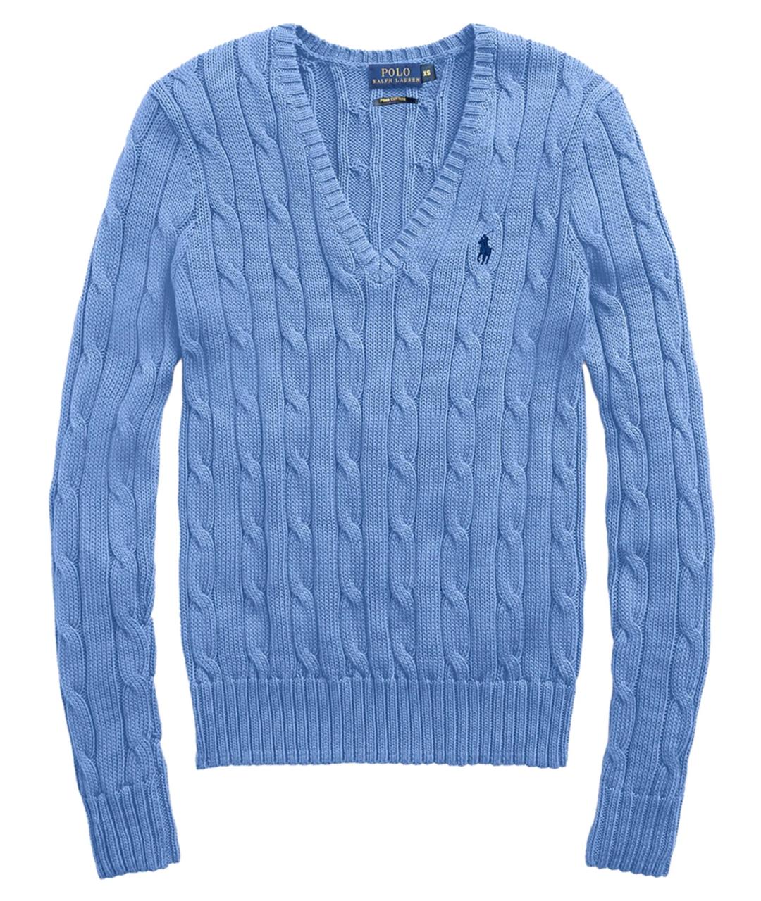 POLO RALPH LAUREN Синий хлопковый джемпер / свитер, фото 1