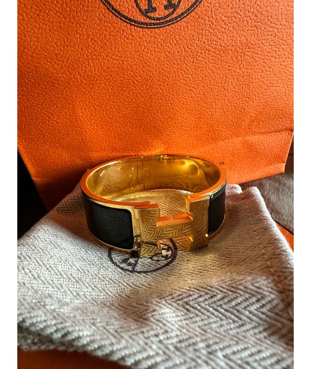 HERMES Черный браслет, фото 6