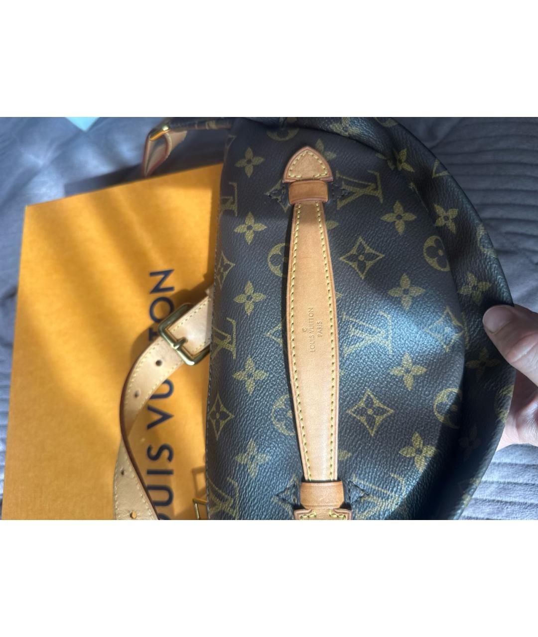 LOUIS VUITTON Коричневая поясная сумка, фото 4