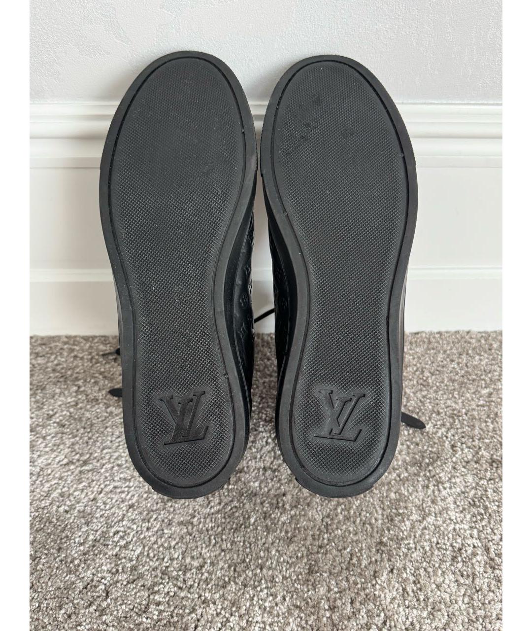 LOUIS VUITTON Черные кожаные кеды, фото 5