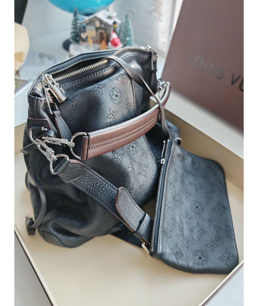 LOUIS VUITTON Черная кожаная сумка через плечо, фото 2