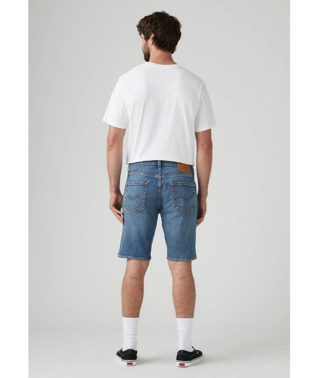 LEVI'S Синие деним шорты, фото 4