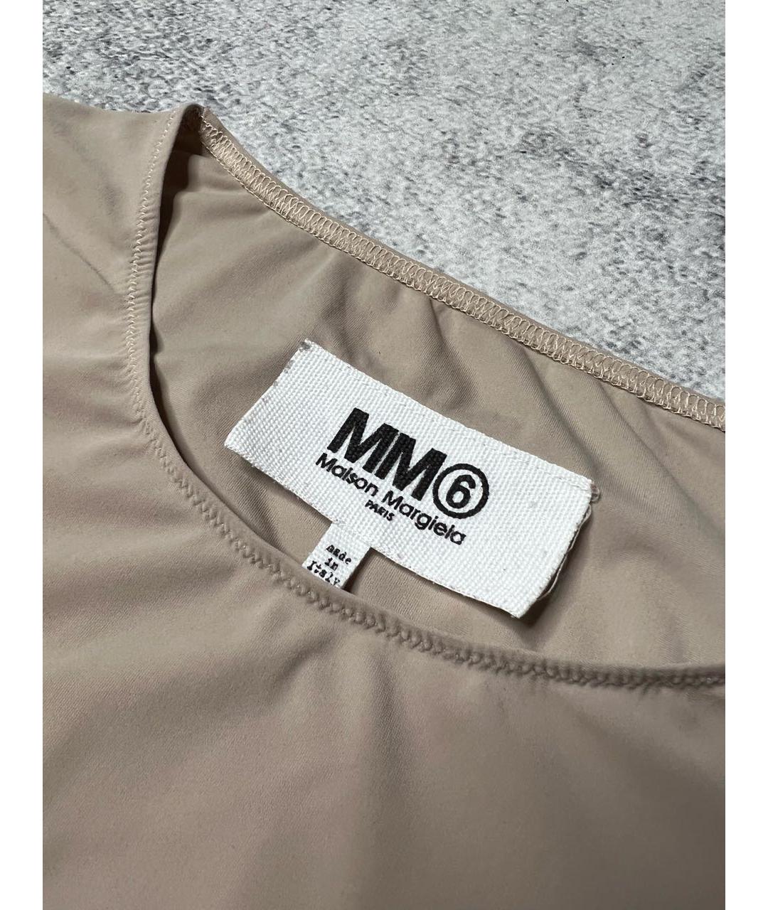 MM6 MAISON MARGIELA Бежевое полиэстеровое боди, фото 6