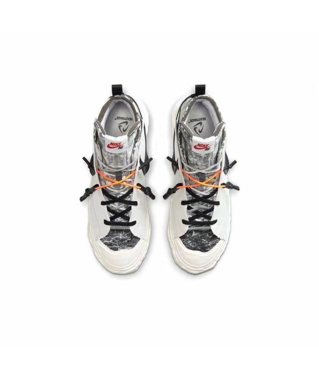 NIKE Бежевые резиновые высокие кроссовки / кеды, фото 3