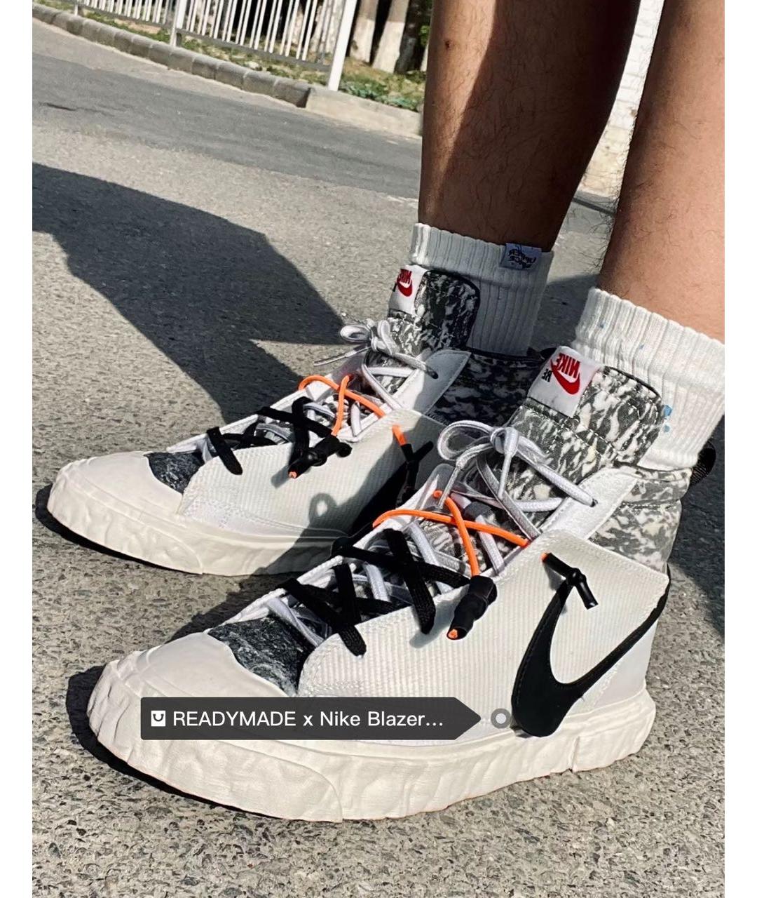 NIKE Бежевые резиновые высокие кроссовки / кеды, фото 5