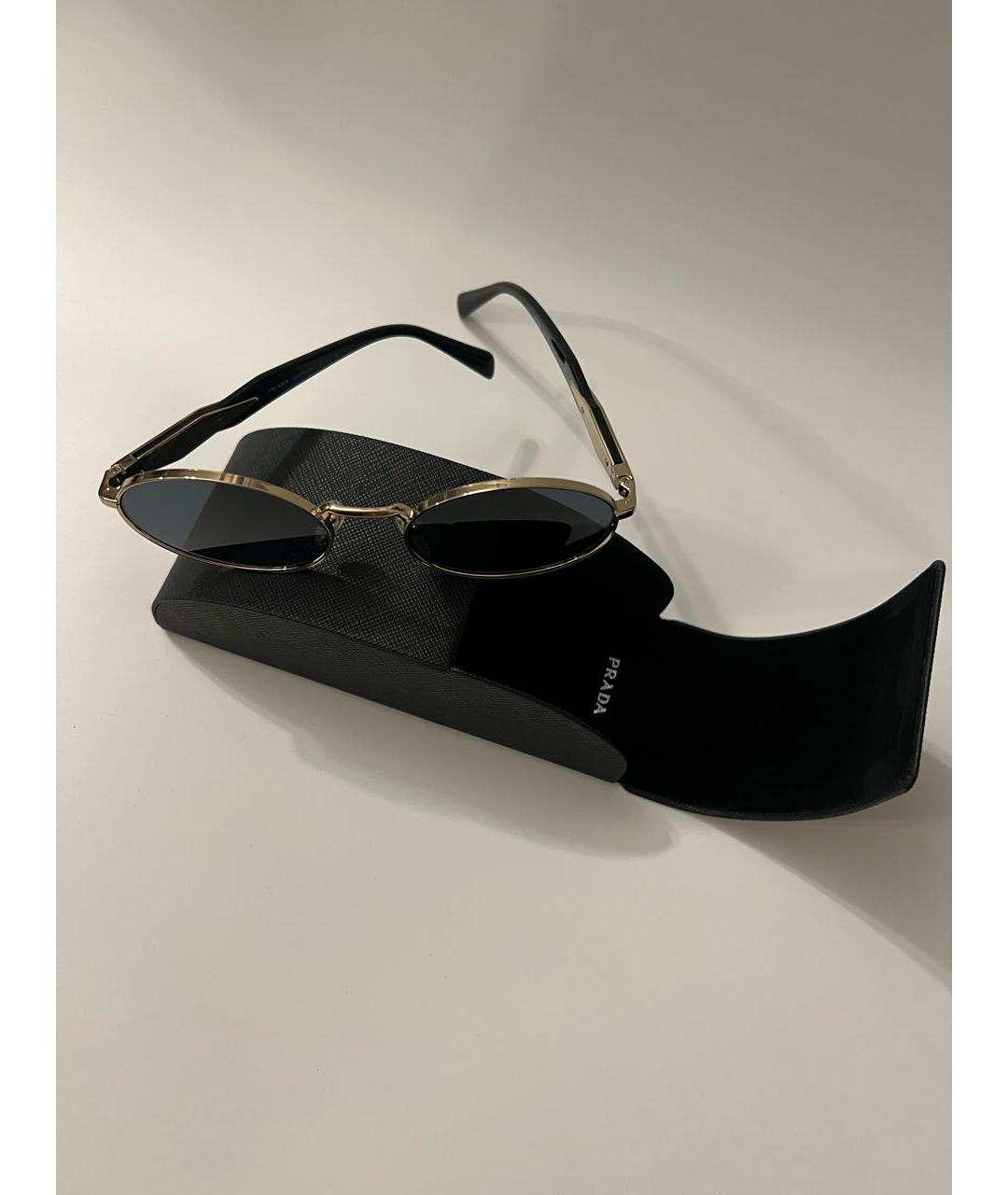 PRADA Темно-синие металлические солнцезащитные очки, фото 3