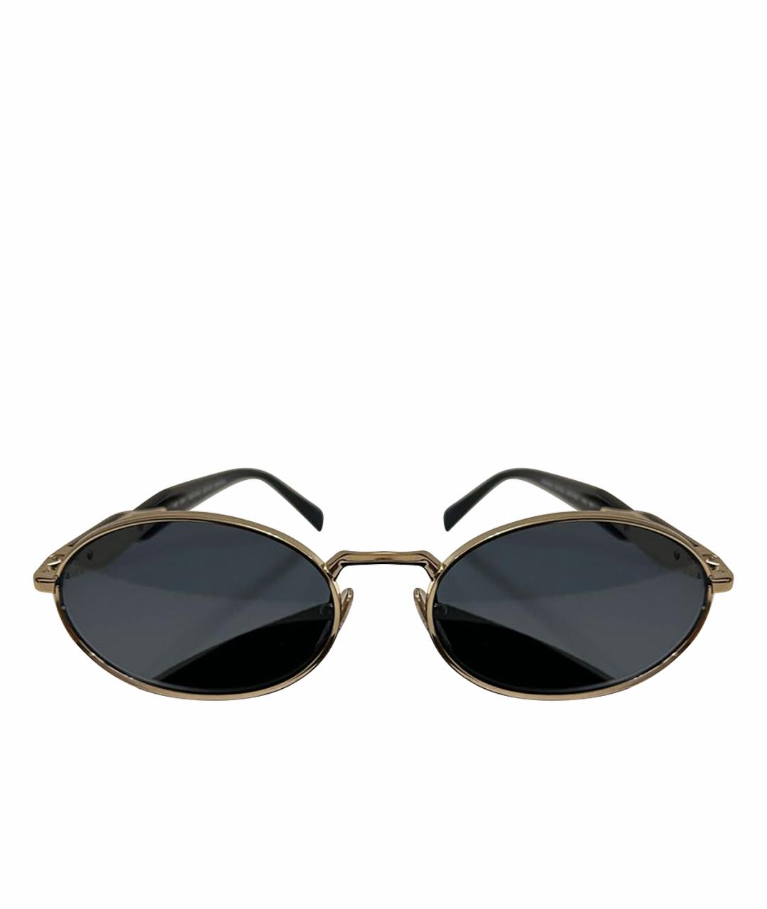 PRADA Темно-синие металлические солнцезащитные очки, фото 1