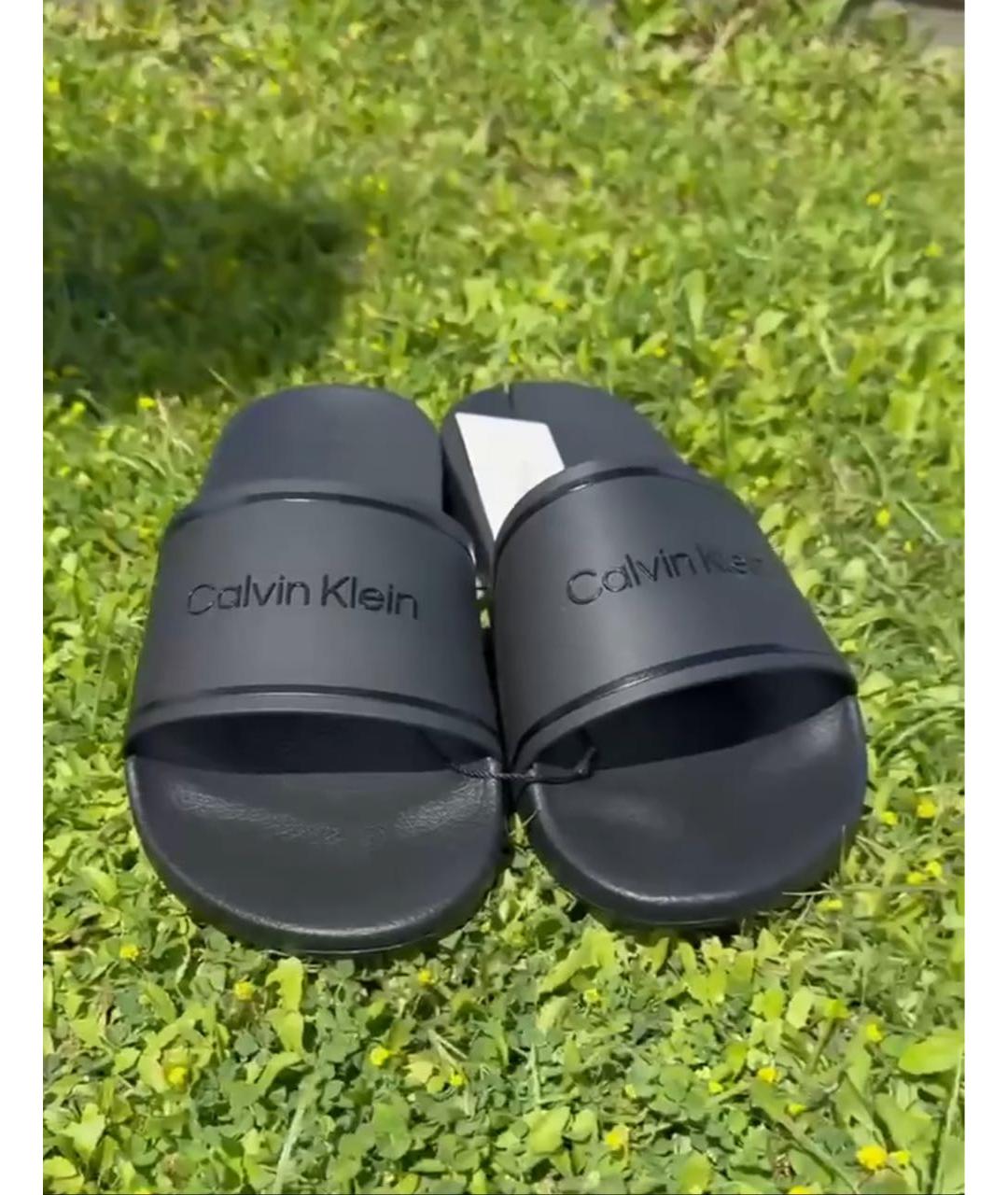 CALVIN KLEIN Черные шлепанцы, фото 2