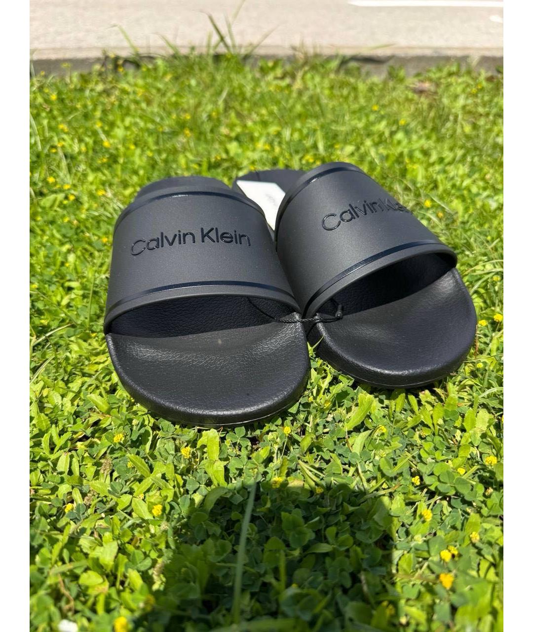 CALVIN KLEIN Черные шлепанцы, фото 3