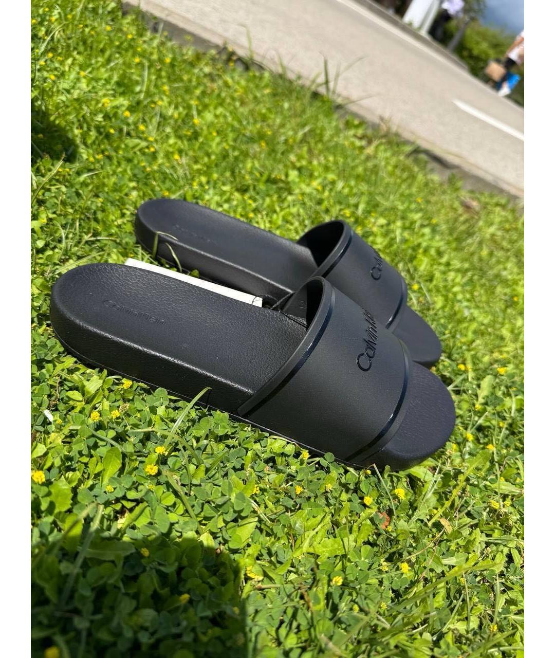 CALVIN KLEIN Черные шлепанцы, фото 5