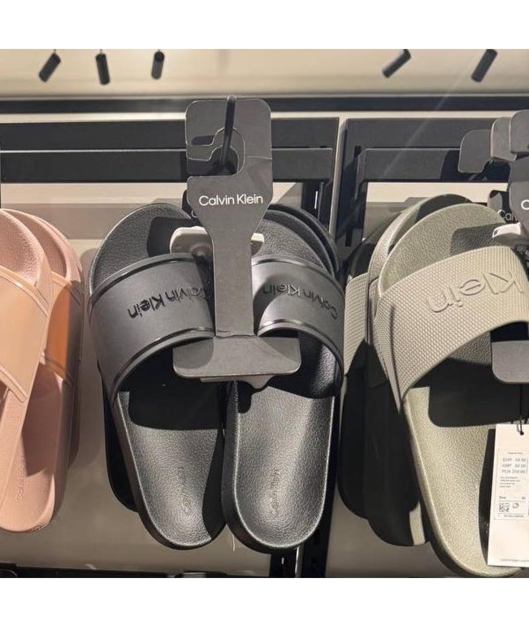 CALVIN KLEIN Черные шлепанцы, фото 4