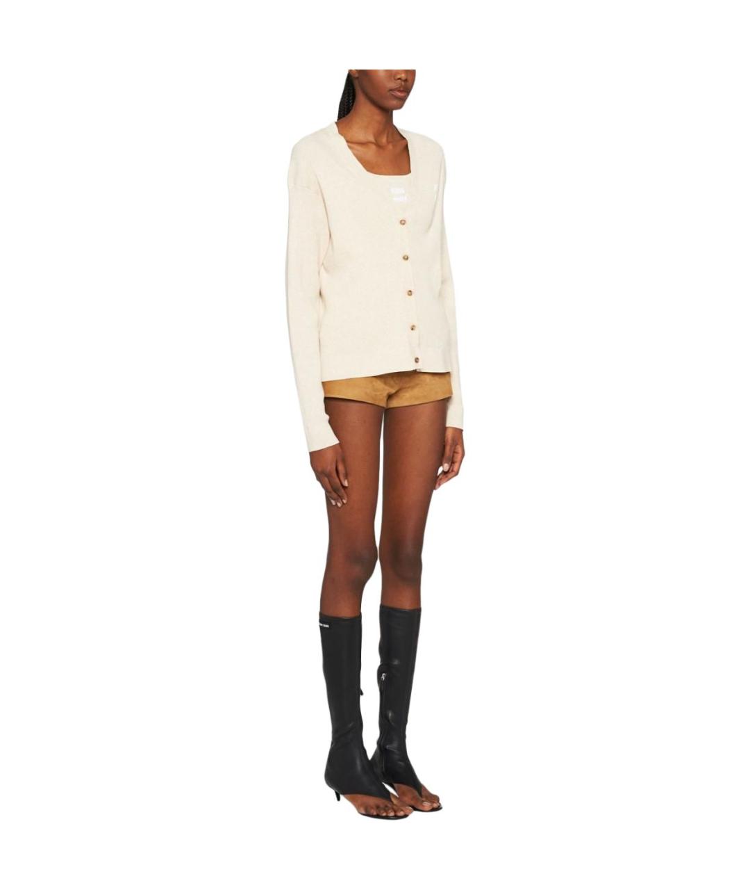 MIU MIU Бежевый кардиган, фото 3