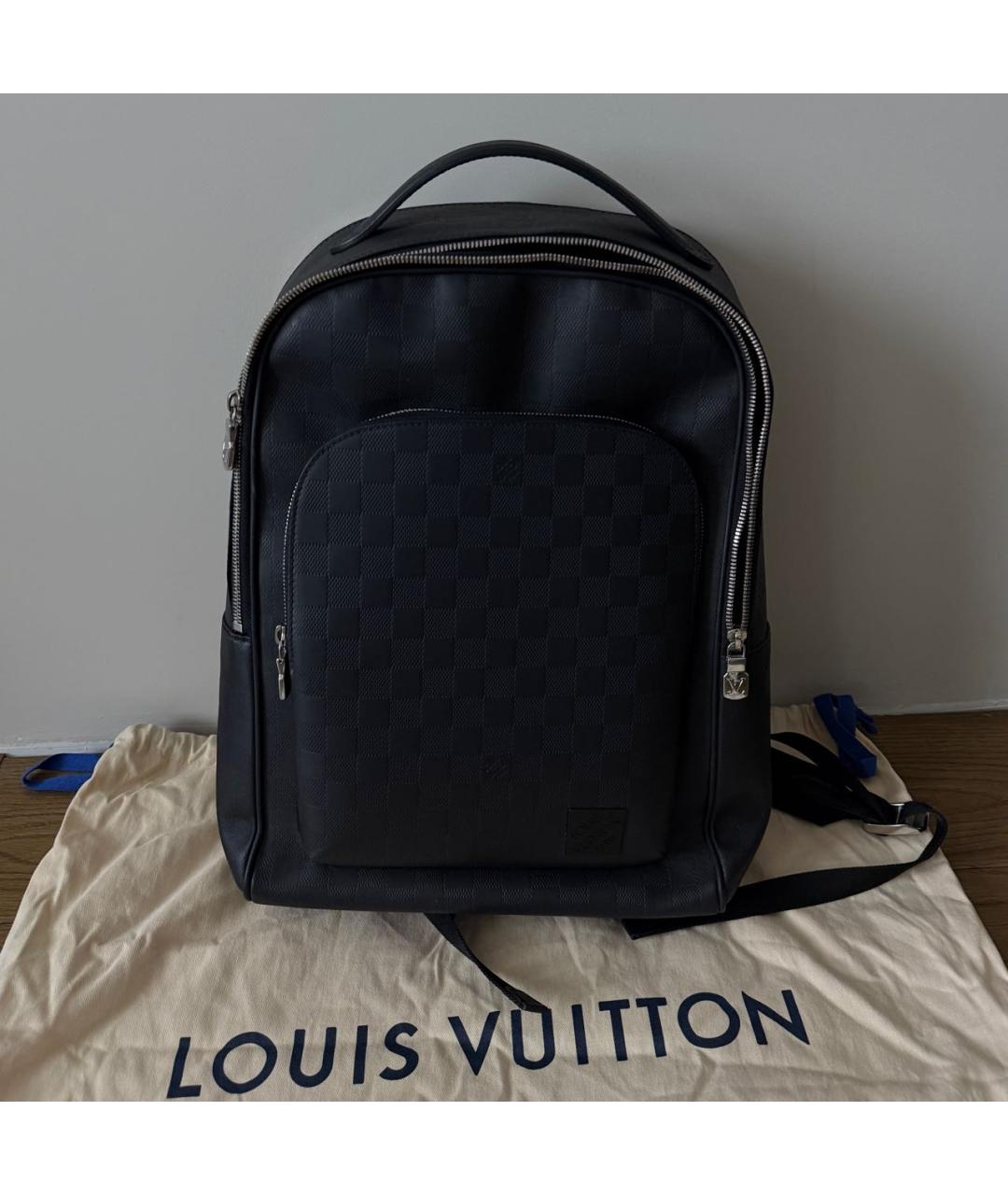 LOUIS VUITTON Черный кожаный рюкзак, фото 5