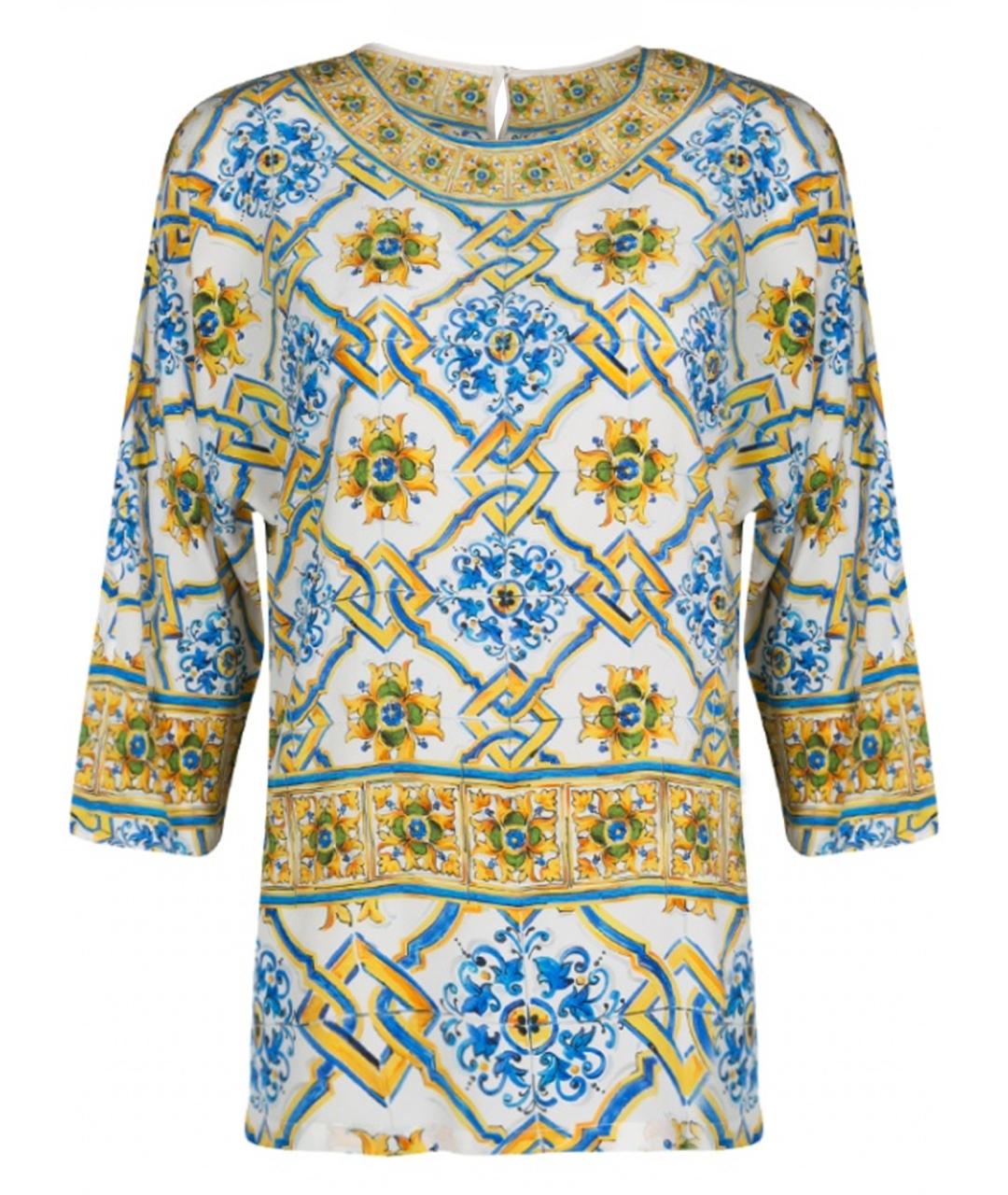 DOLCE&GABBANA Мульти шелковая блузы, фото 1