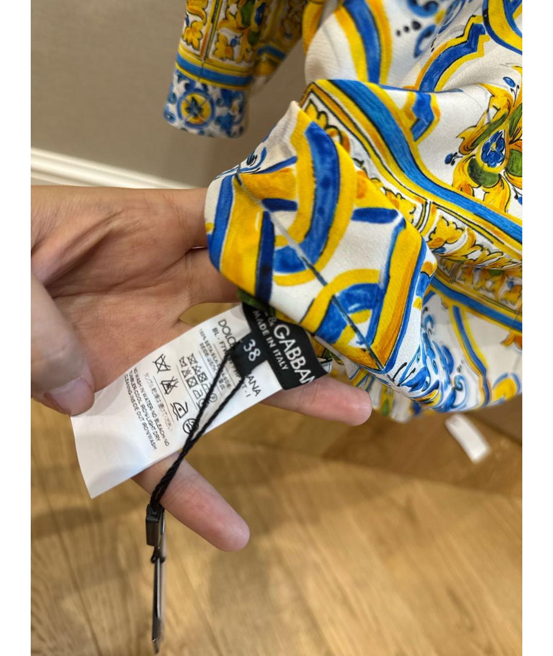 DOLCE&GABBANA Мульти шелковая блузы, фото 4