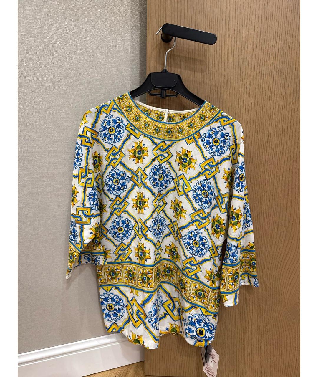 DOLCE&GABBANA Мульти шелковая блузы, фото 5