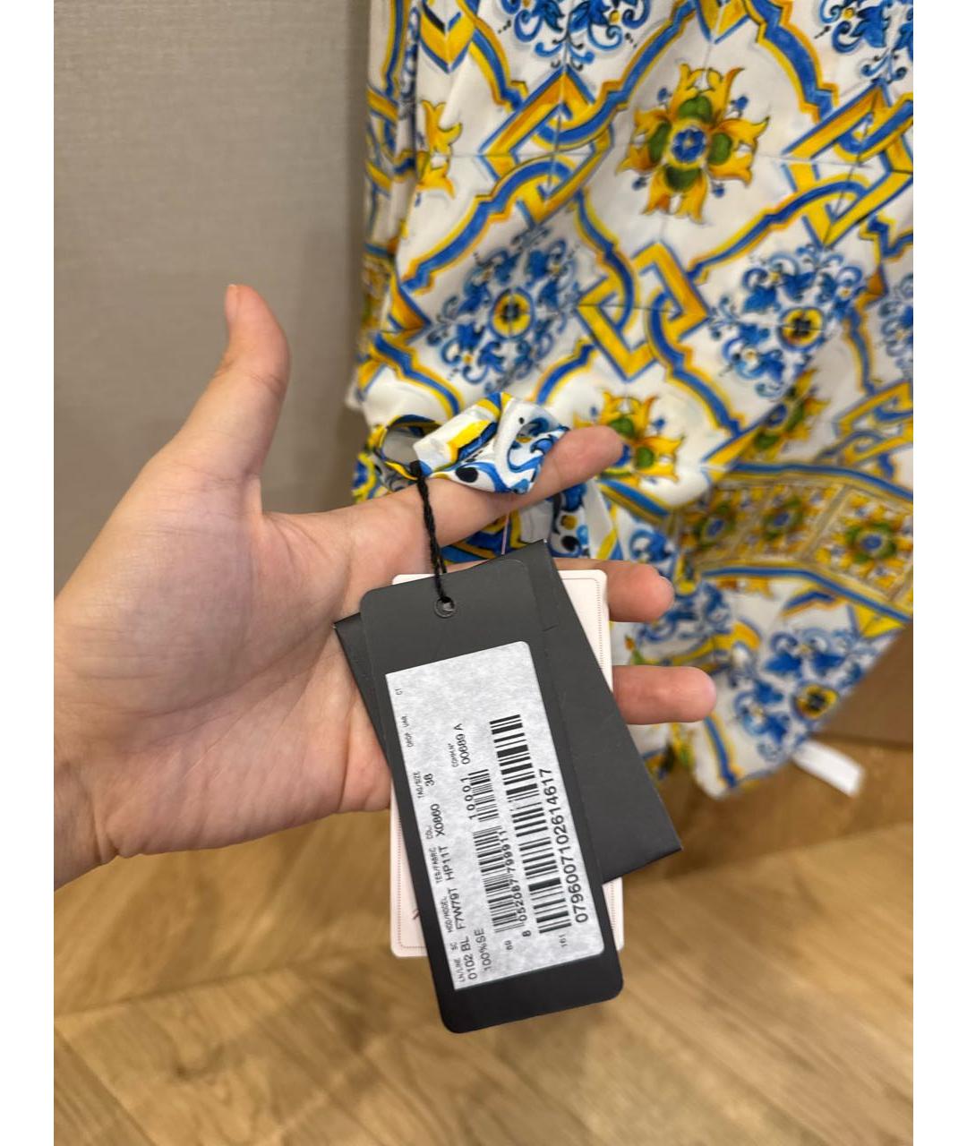 DOLCE&GABBANA Мульти шелковая блузы, фото 3