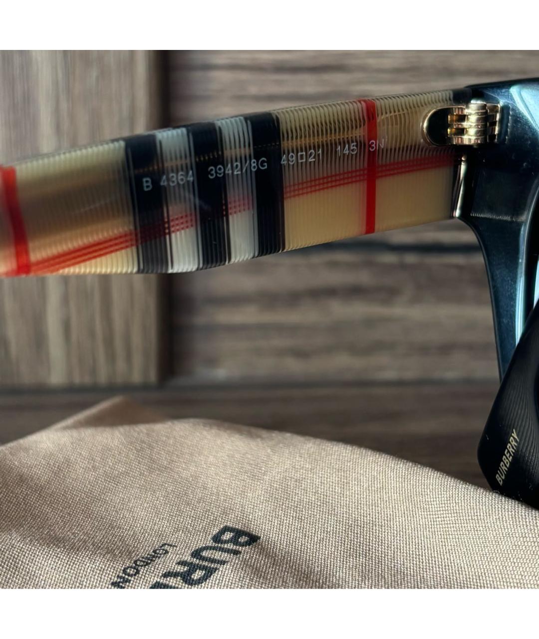 BURBERRY Черные солнцезащитные очки, фото 4