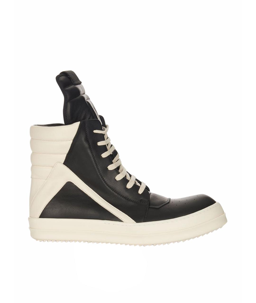 RICK OWENS Черные кожаные высокие ботинки, фото 1