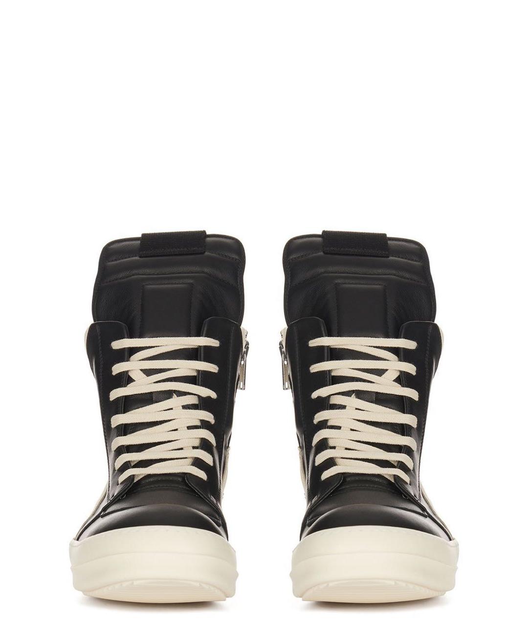 RICK OWENS Черные кожаные высокие ботинки, фото 4