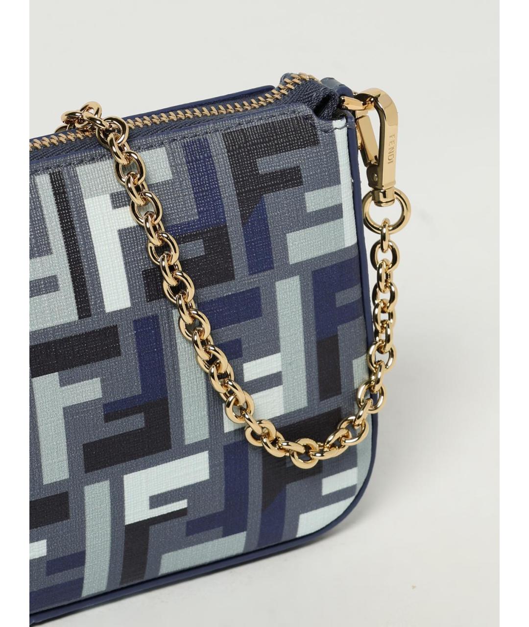 FENDI Синяя сумка через плечо, фото 4