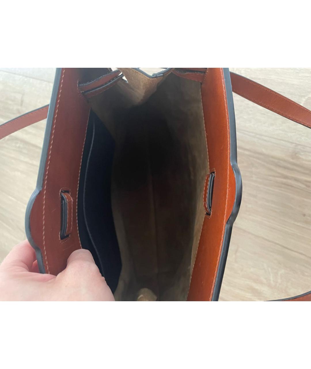 LOEWE Черная кожаная сумка тоут, фото 4