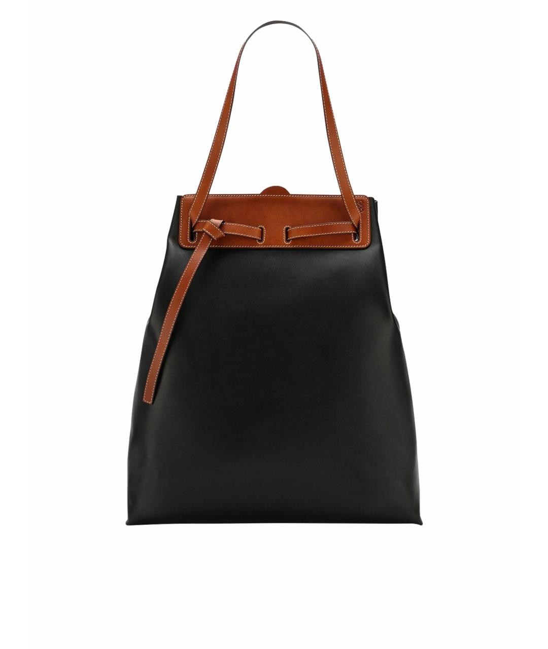 LOEWE Черная кожаная сумка тоут, фото 1