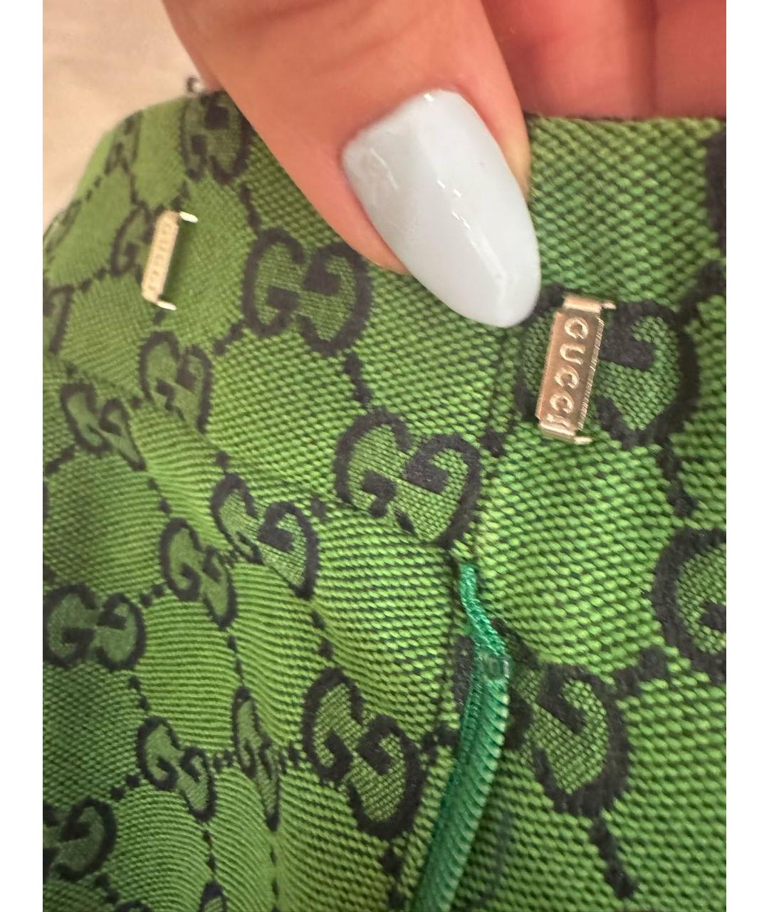 GUCCI Зеленые хлопковые шорты, фото 4