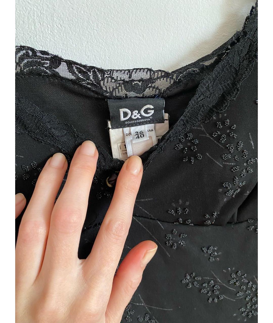 DOLCE&GABBANA Черная полиэстеровая блузы, фото 3
