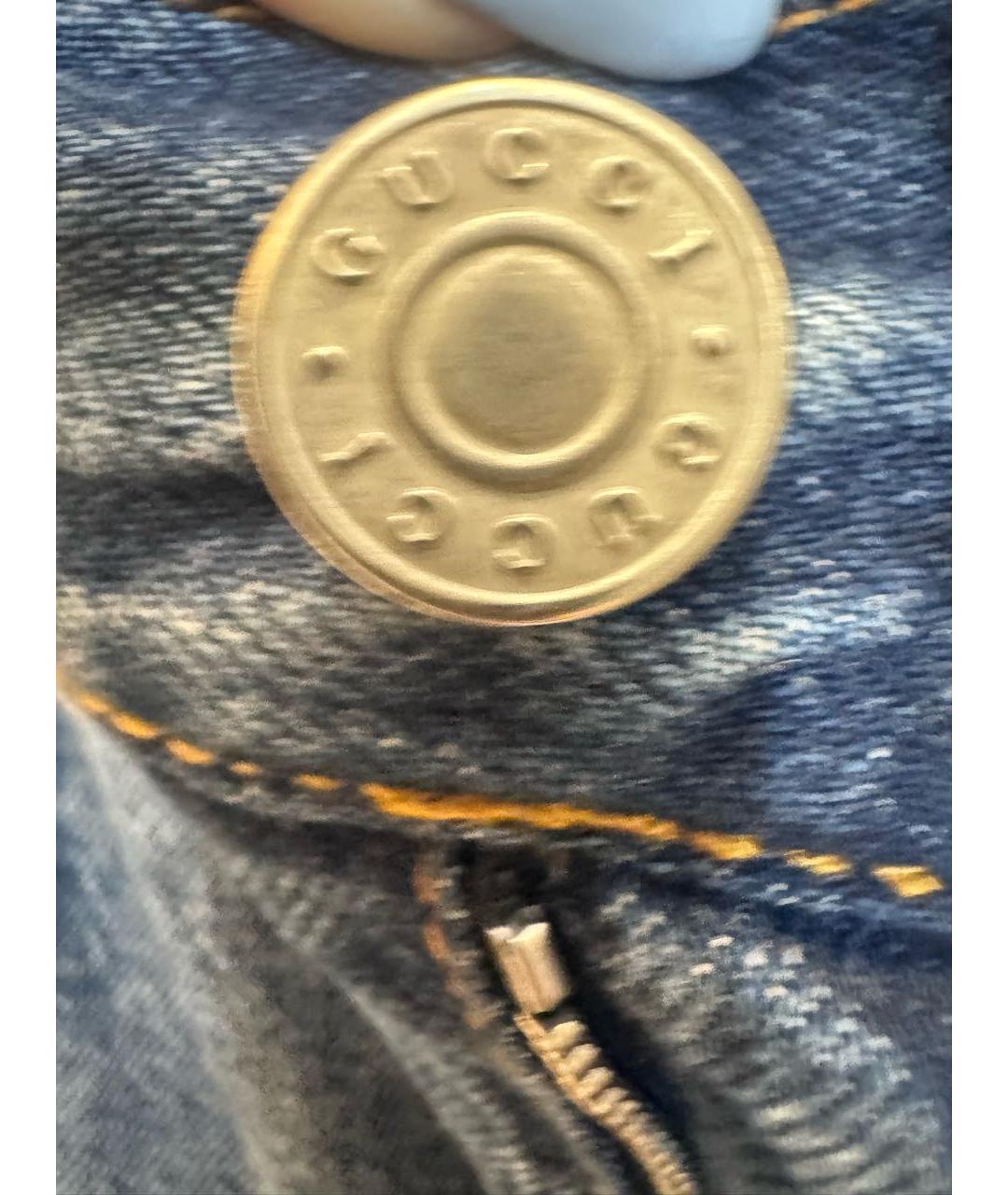 GUCCI Голубые деним шорты, фото 5