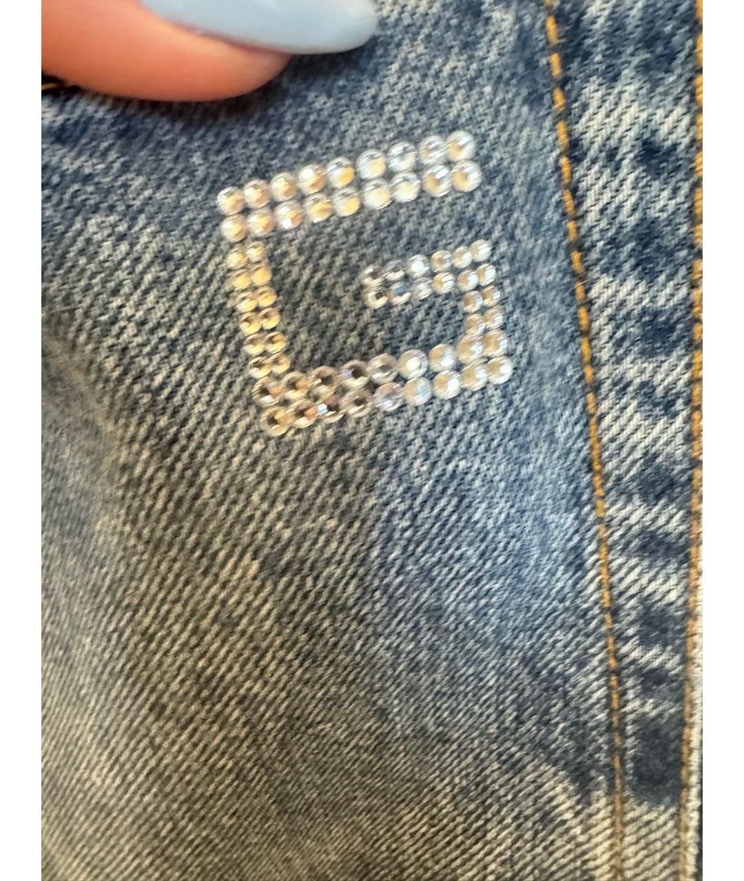 GUCCI Голубые деним шорты, фото 3