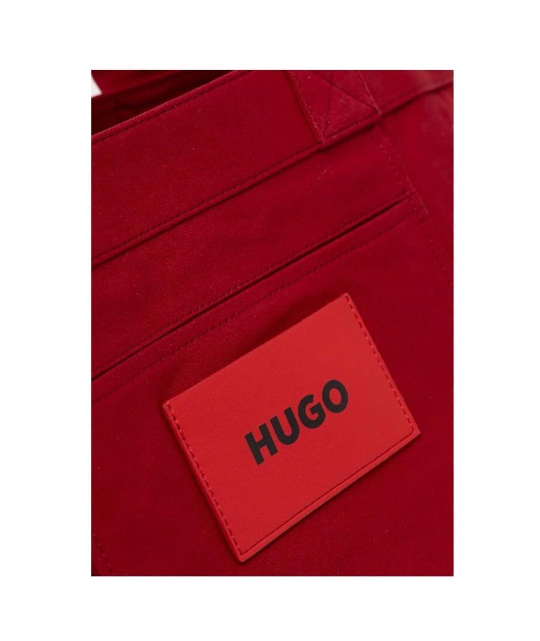 HUGO BOSS Красная хлопковая сумка тоут, фото 3