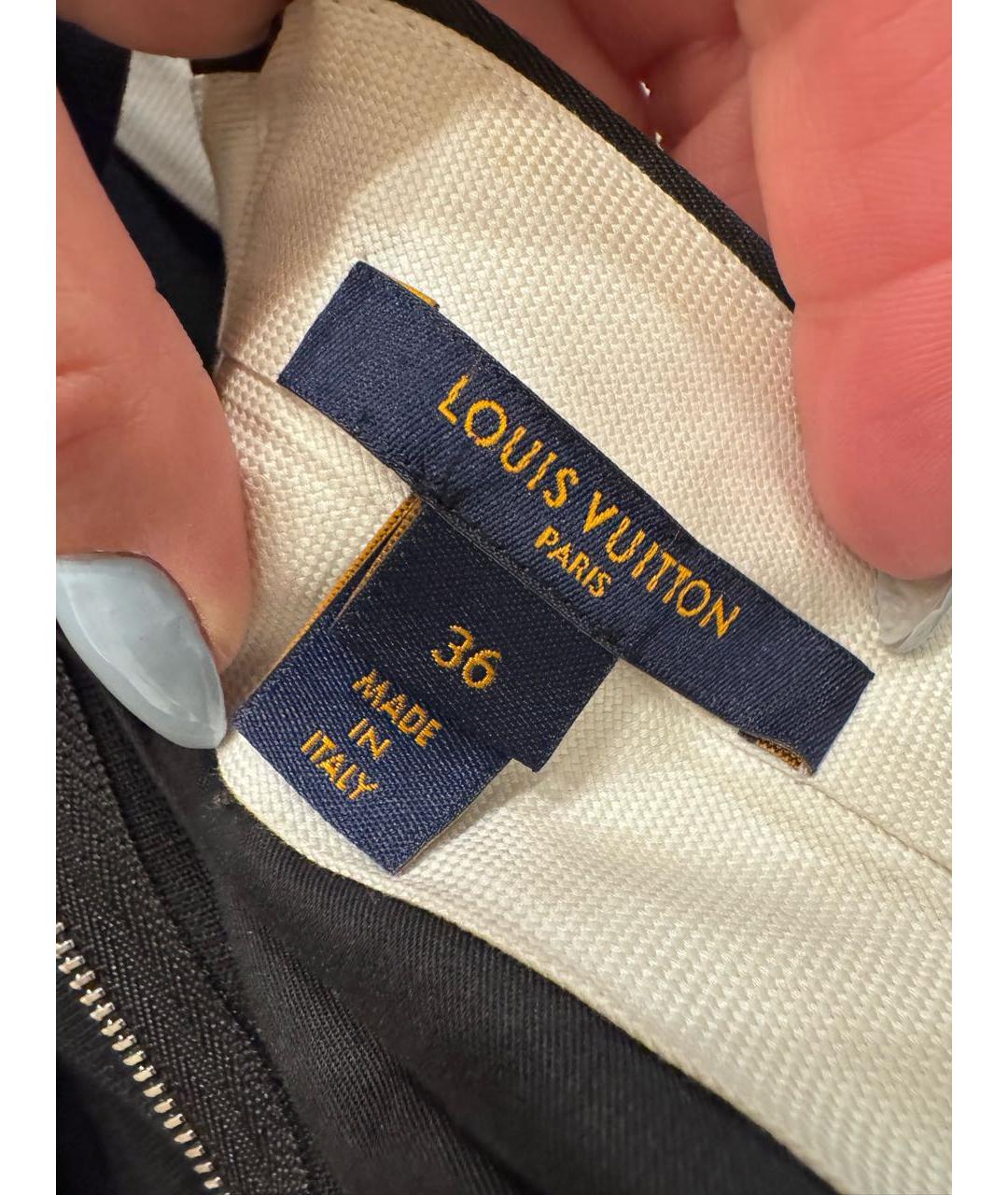 LOUIS VUITTON Черные льняные шорты, фото 4