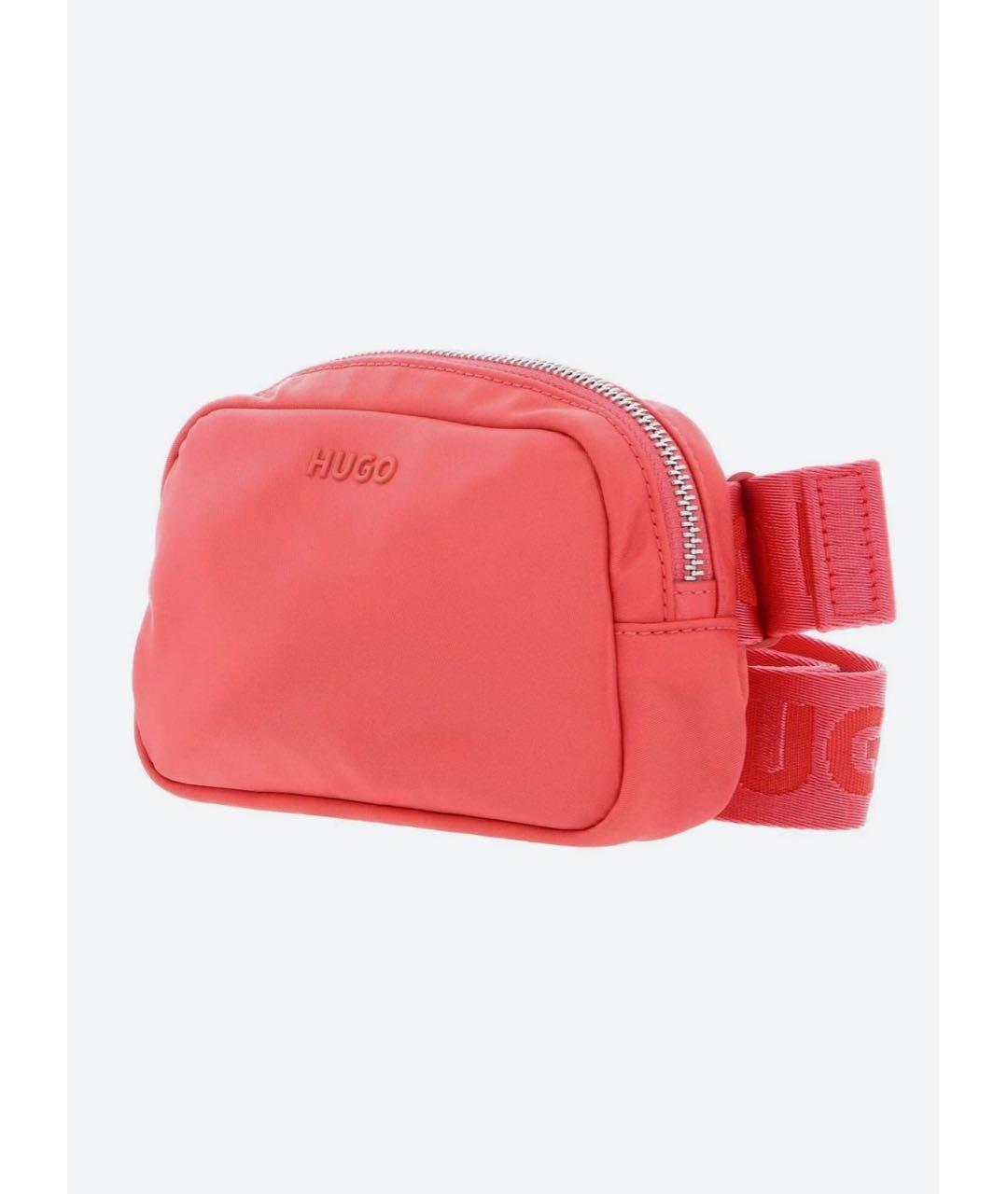 HUGO BOSS Розовая тканевая сумка через плечо, фото 2
