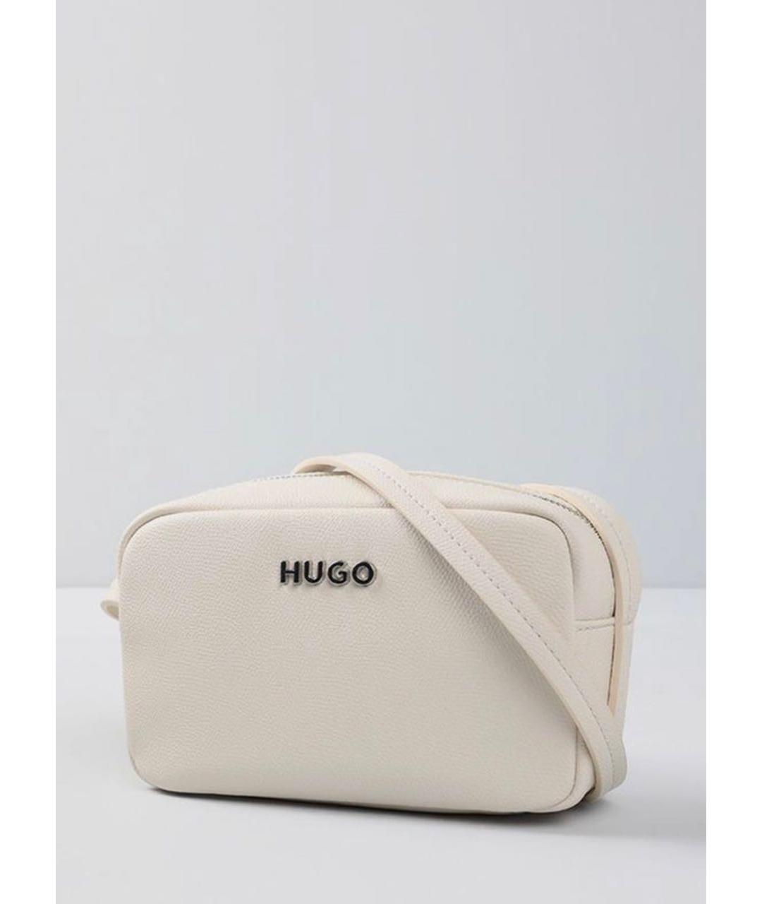 HUGO BOSS Бежевая тканевая сумка через плечо, фото 3
