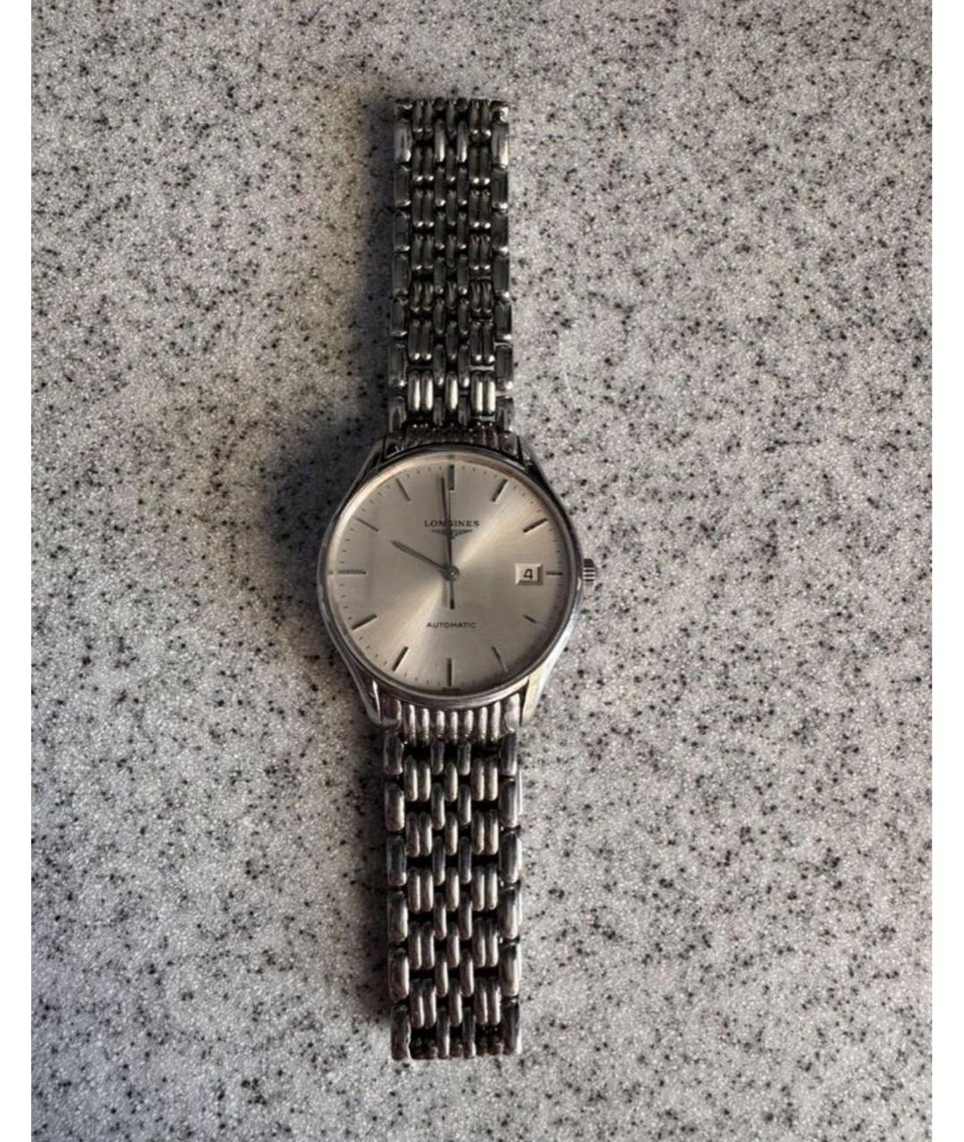 LONGINES Серые стальные часы, фото 2