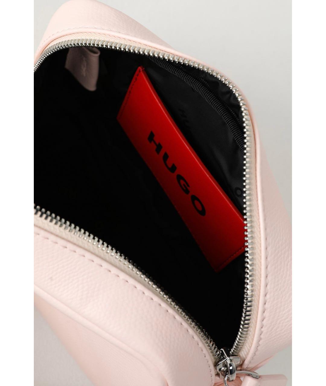 HUGO BOSS Розовая тканевая сумка через плечо, фото 3