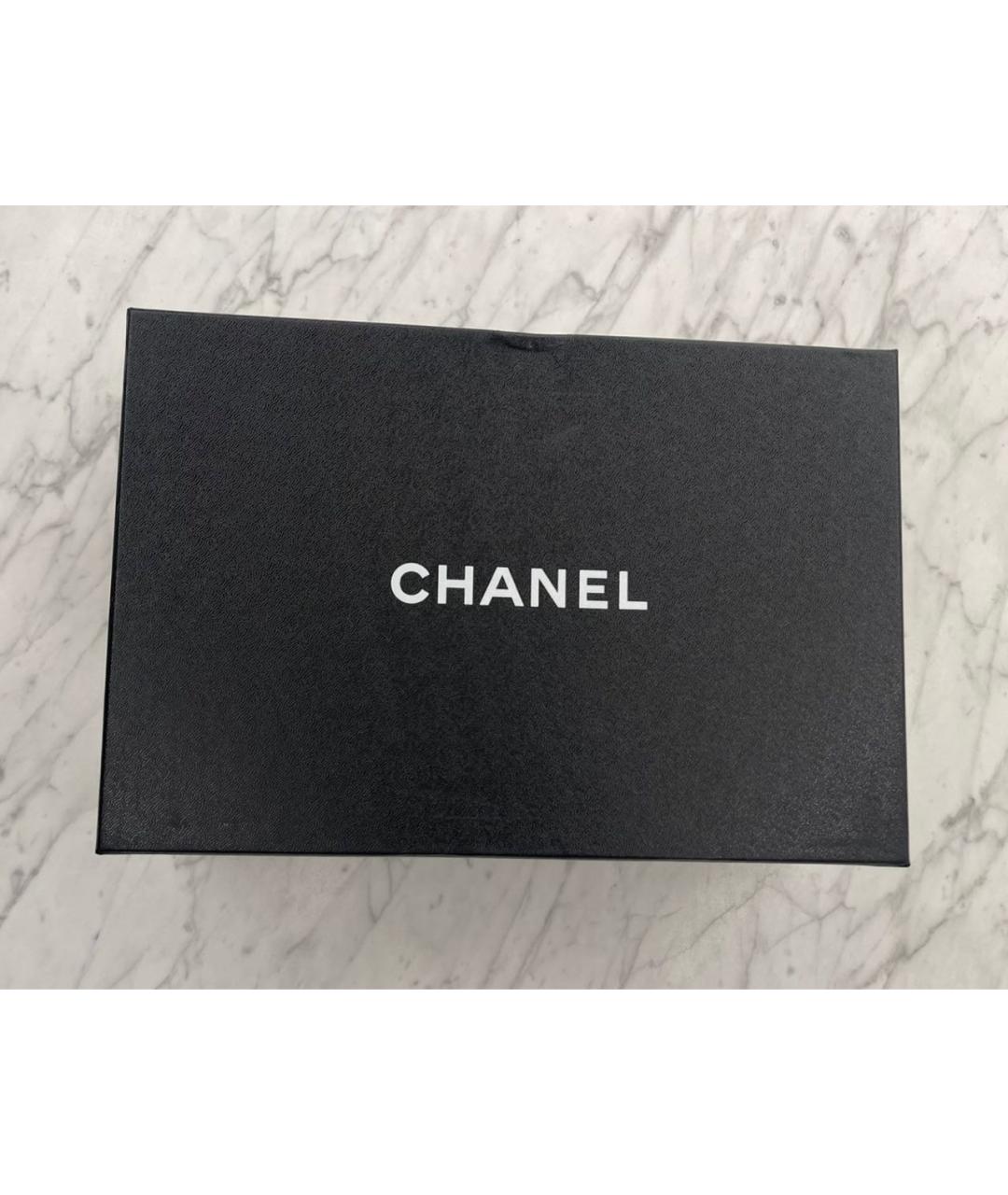 CHANEL Черные кожаные лоферы, фото 4