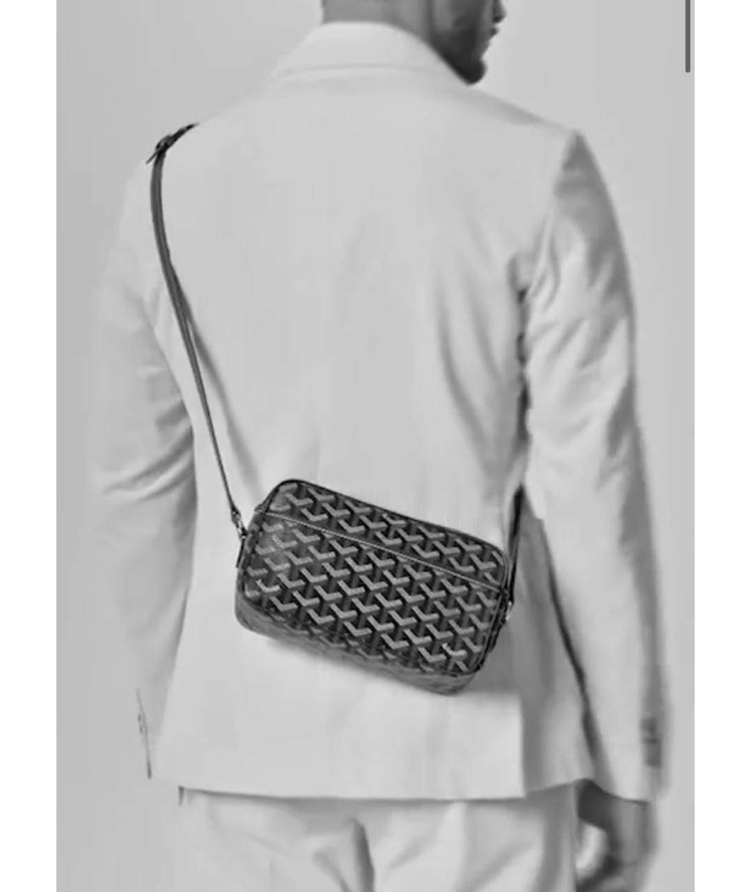 GOYARD Черная кожаная сумка через плечо, фото 5