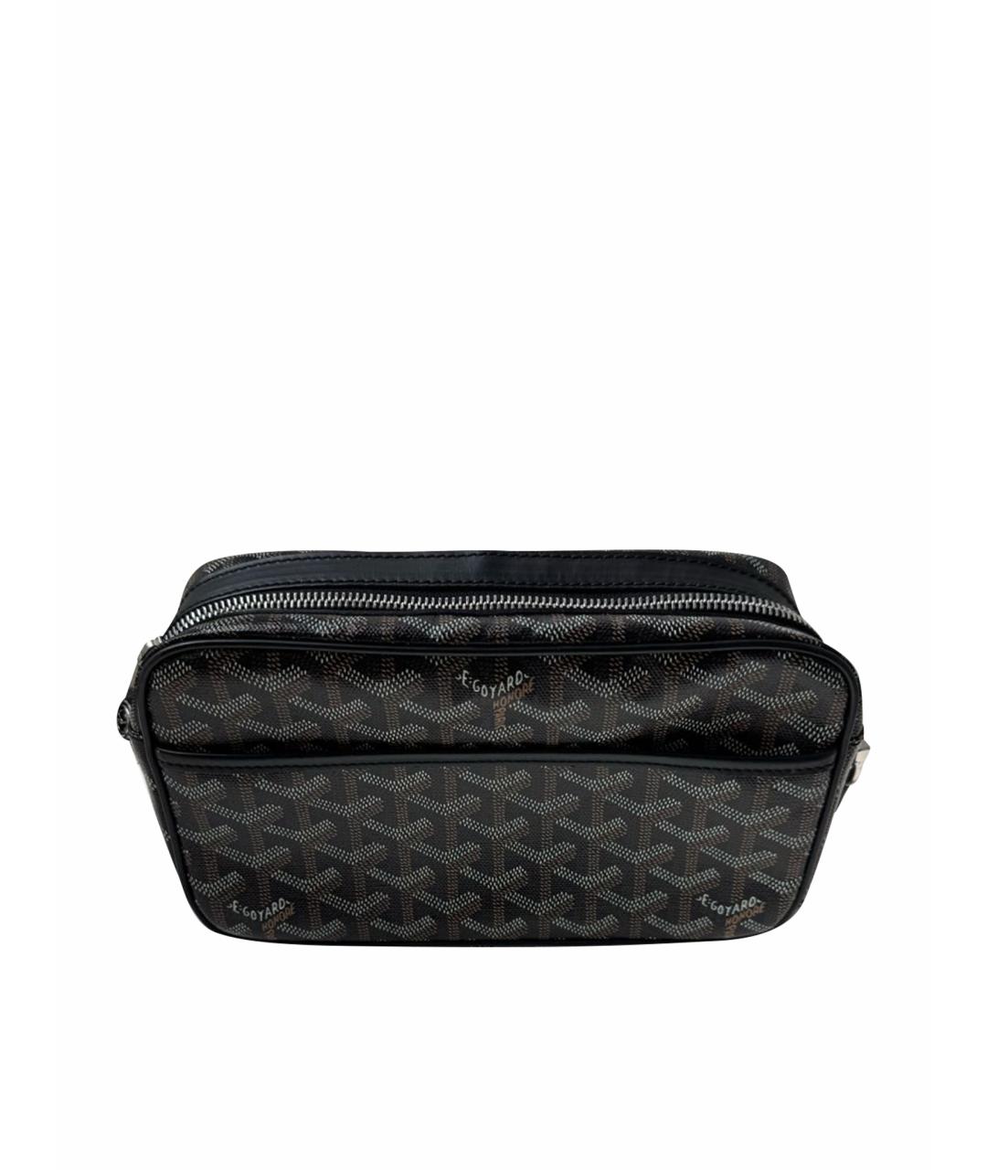 GOYARD Черная кожаная сумка через плечо, фото 1