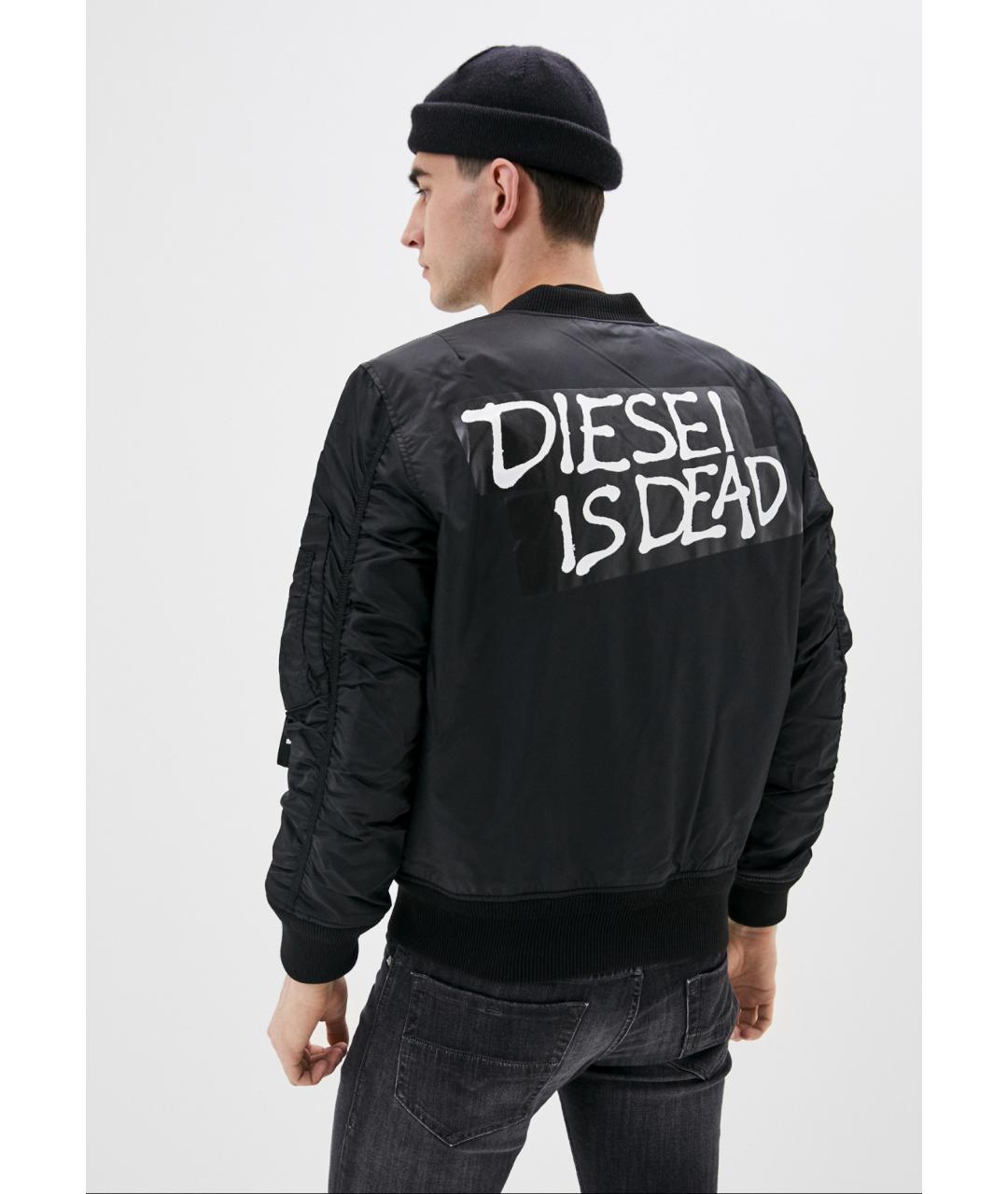 DIESEL Черная полиэстеровая куртка, фото 3