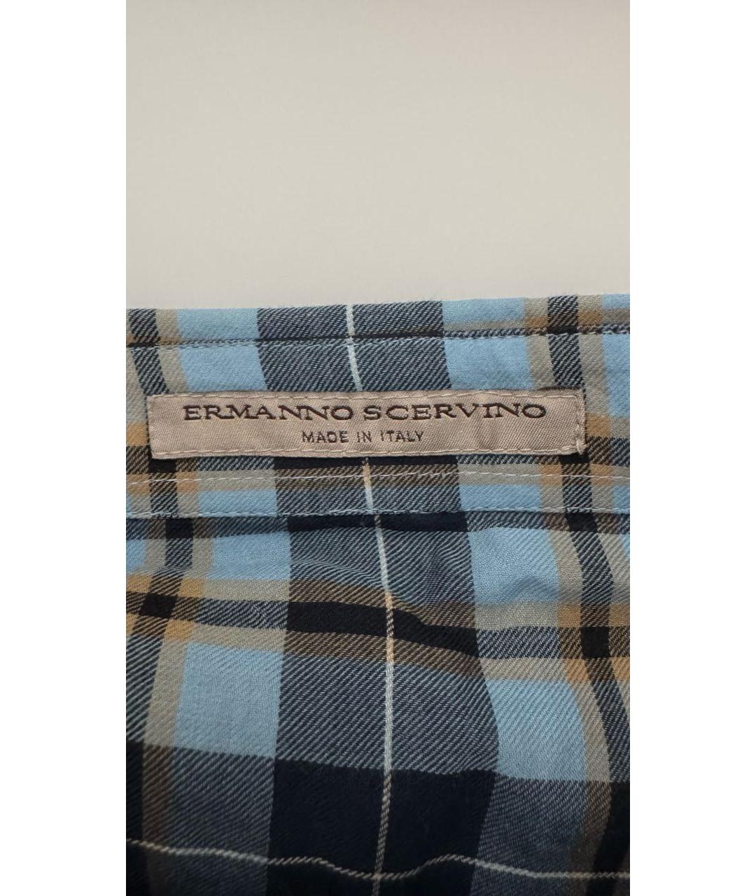 ERMANNO SCERVINO Темно-синяя хлопковая рубашка, фото 4